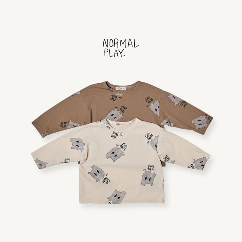Normalplay - Korean Children Fashion - #kidsstore - Ghost All-Print Tee - 4