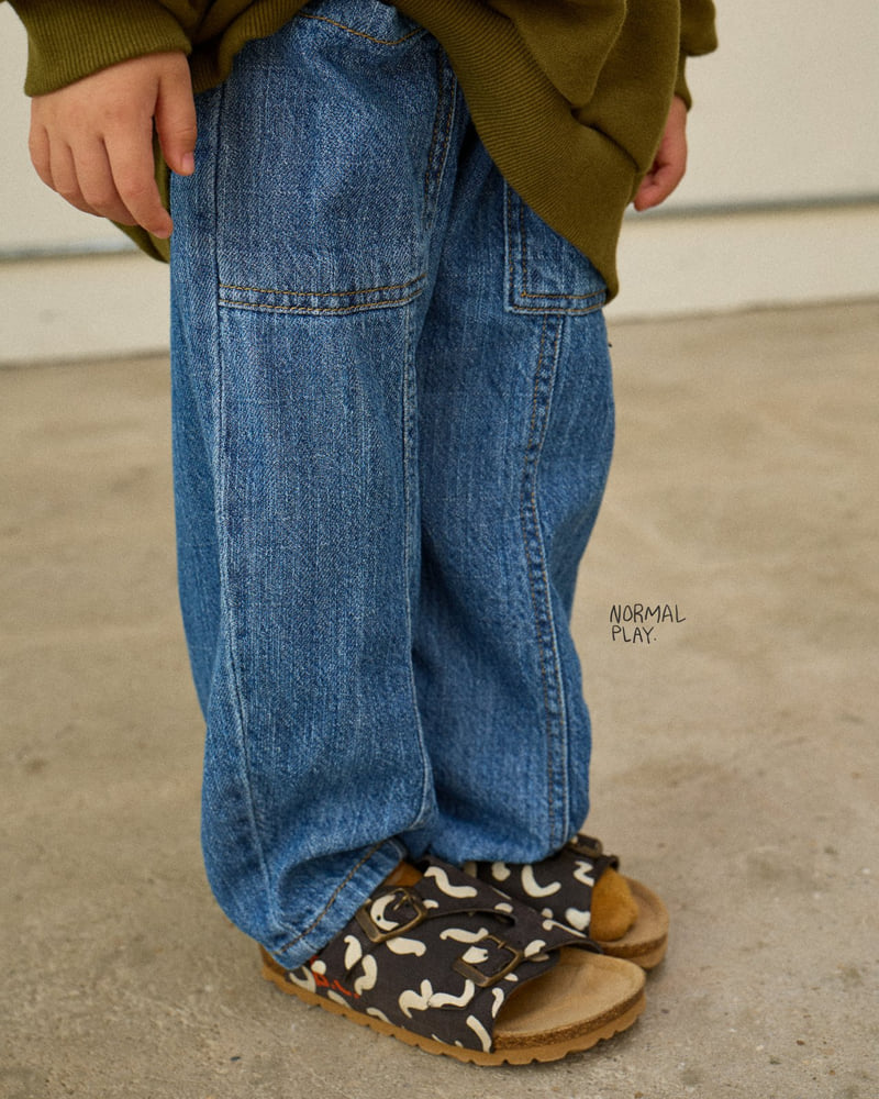Normalplay - Korean Children Fashion - #kidzfashiontrend - Pocket Denim Pants - 10