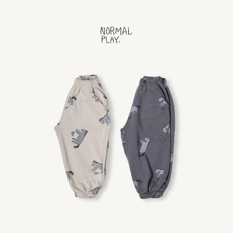 Normalplay - Korean Children Fashion - #Kfashion4kids - Kind Donkey All-Print Jogger Pants - 4