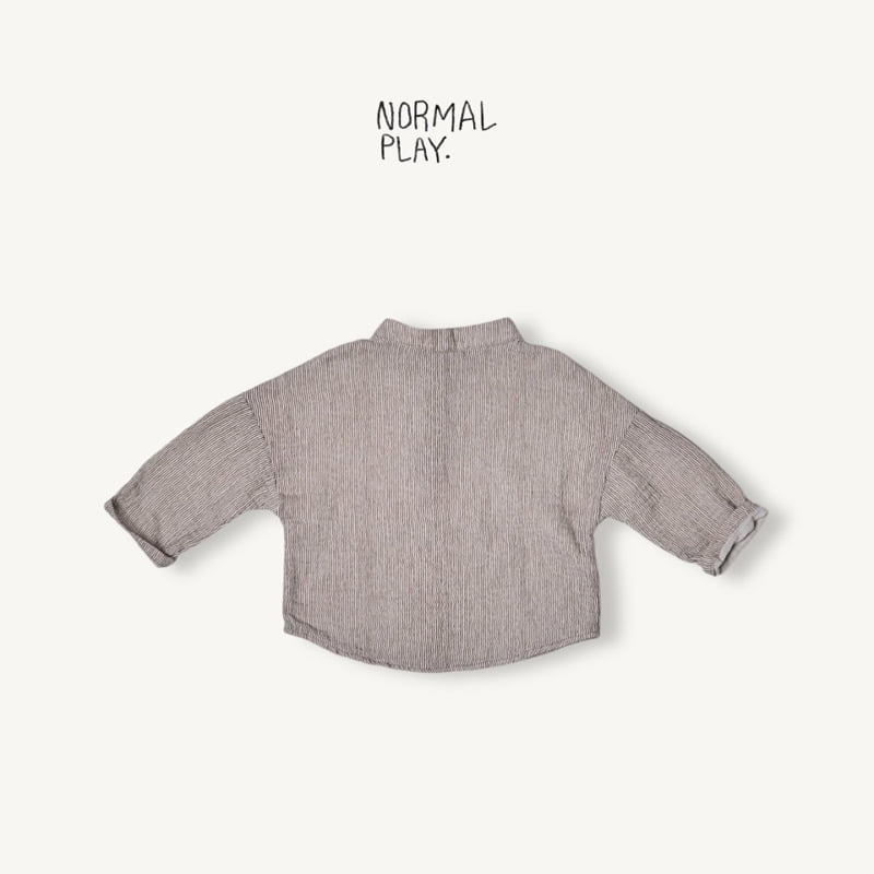 Normalplay - Korean Children Fashion - #littlefashionista - Brownie Stripe Shirt - 5