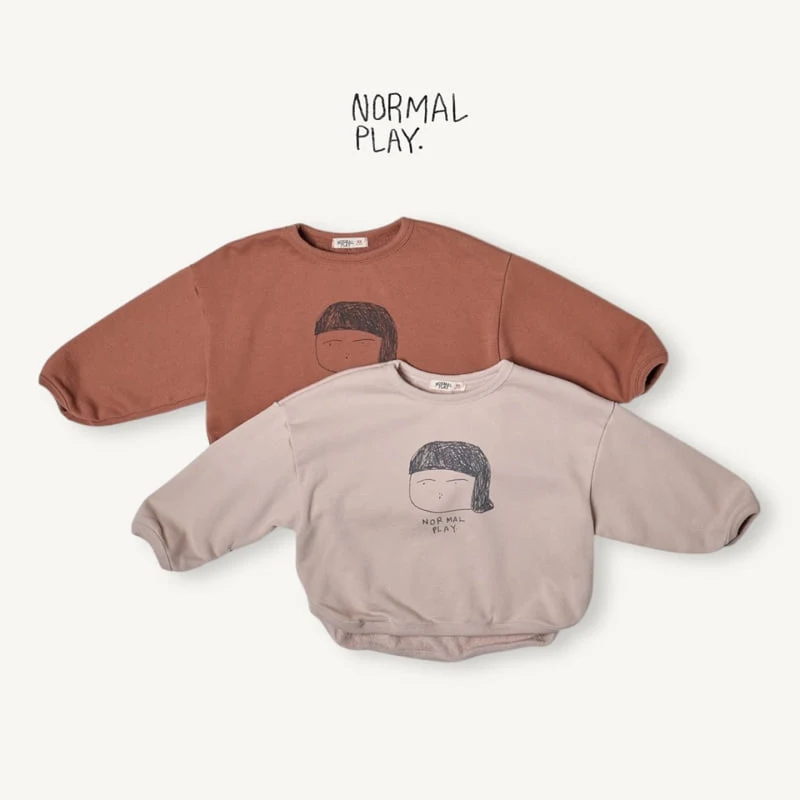 Normalplay - Korean Children Fashion - #Kfashion4kids - Face Wide Sweatshirt - 4