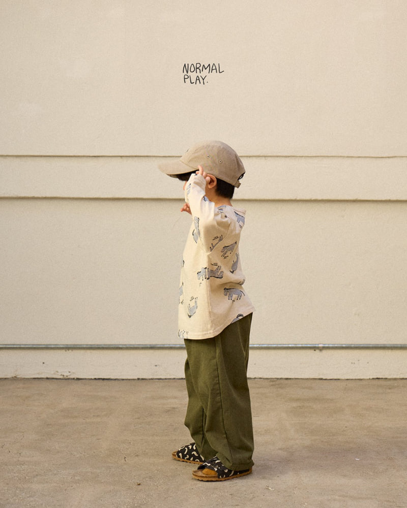 Normalplay - Korean Children Fashion - #magicofchildhood - Kind Donkey All-Print Tee - 10