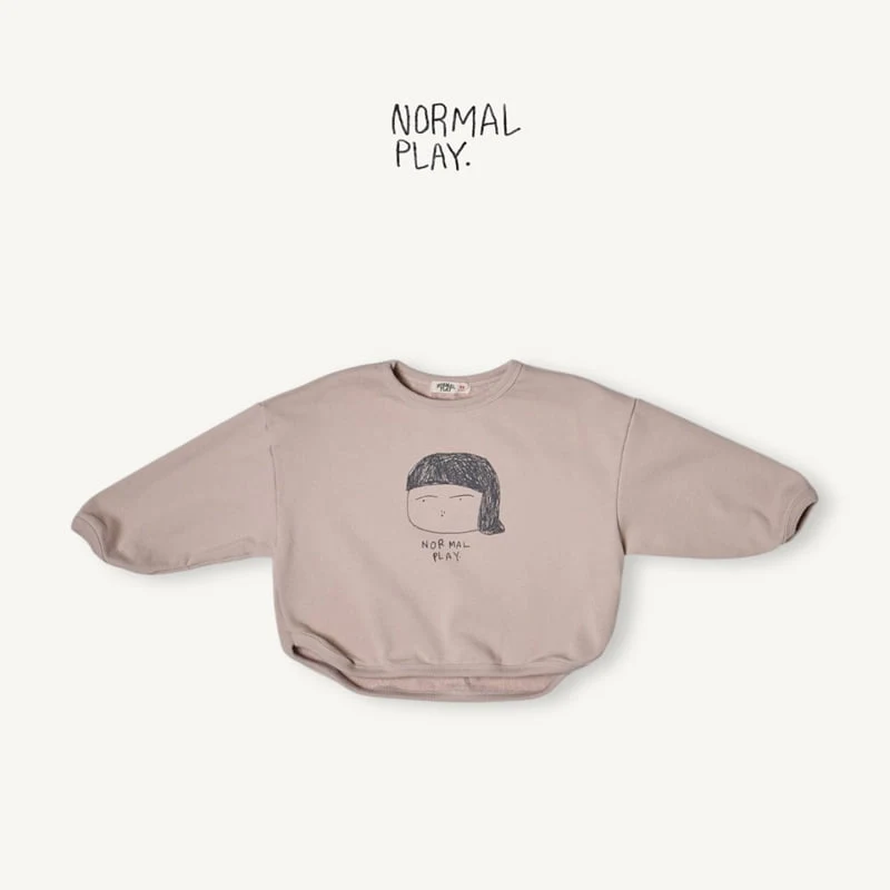 Normalplay - Korean Children Fashion - #magicofchildhood - Face Wide Sweatshirt - 5