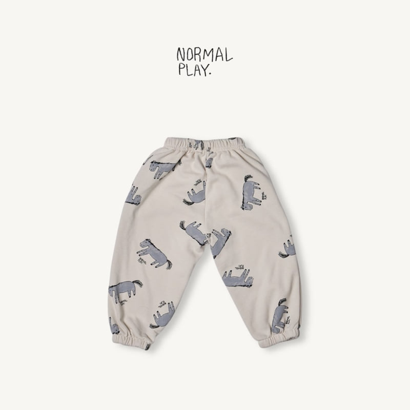 Normalplay - Korean Children Fashion - #minifashionista - Kind Donkey All-Print Jogger Pants - 6