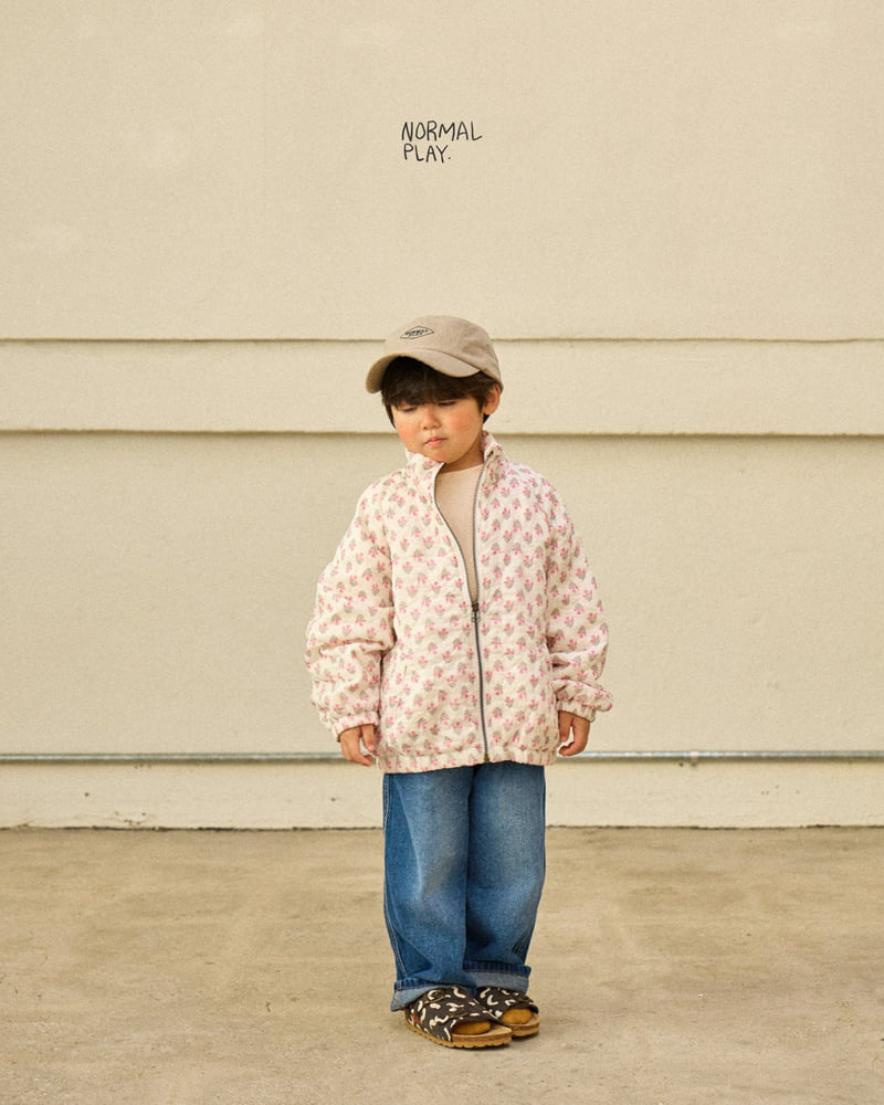Normalplay - Korean Children Fashion - #minifashionista - Flower Quilted Zip-Up - 11