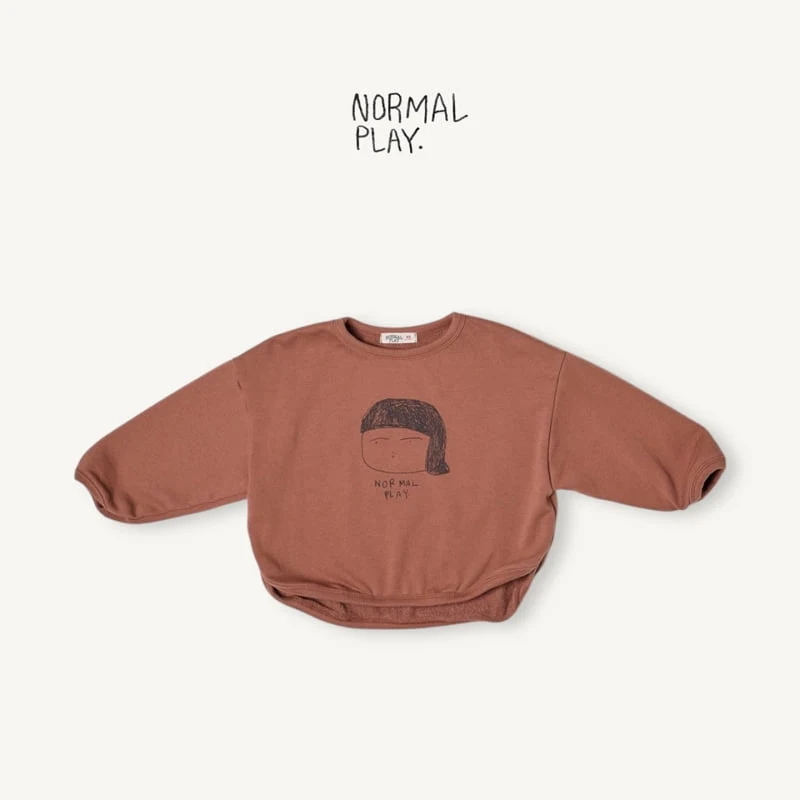 Normalplay - Korean Children Fashion - #minifashionista - Face Wide Sweatshirt - 6