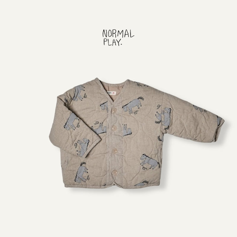 Normalplay - Korean Children Fashion - #prettylittlegirls - Donkey Quilted Overlap Jacket