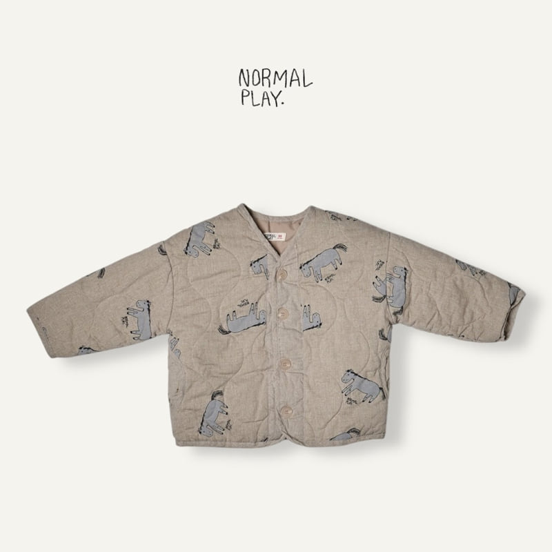 Normalplay - Korean Children Fashion - #toddlerclothing - Donkey Quilted Overlap Jacket - 4