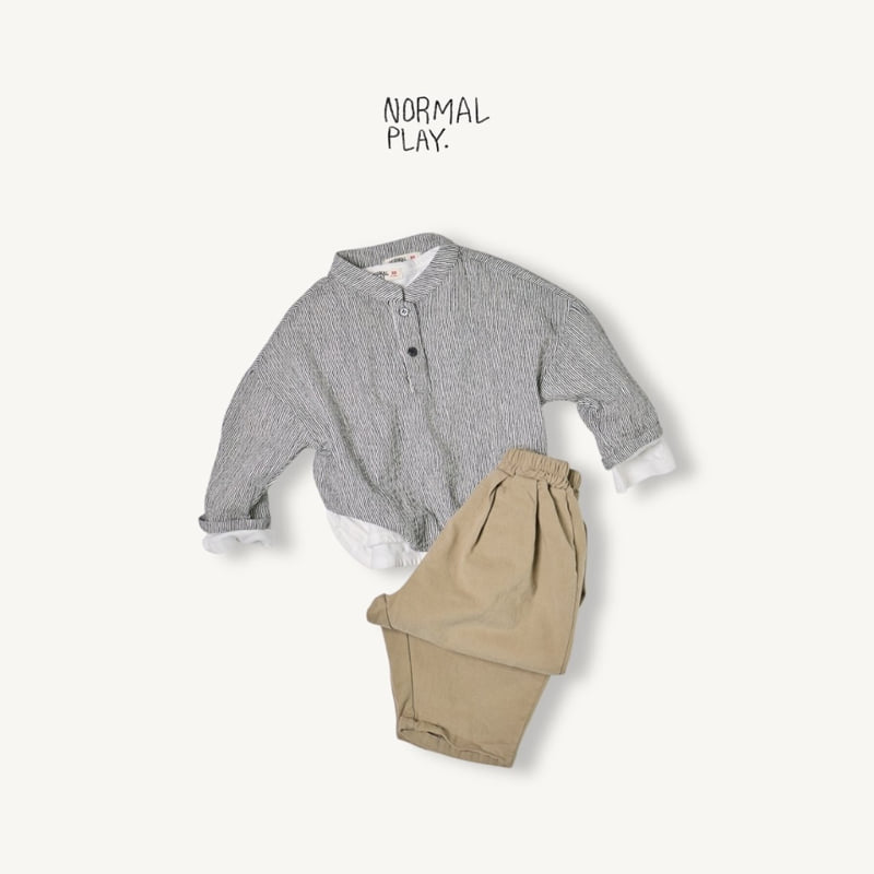Normalplay - Korean Children Fashion - #todddlerfashion - Brownie Stripe Shirt - 9