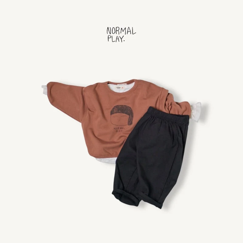 Normalplay - Korean Children Fashion - #todddlerfashion - Face Wide Sweatshirt - 8