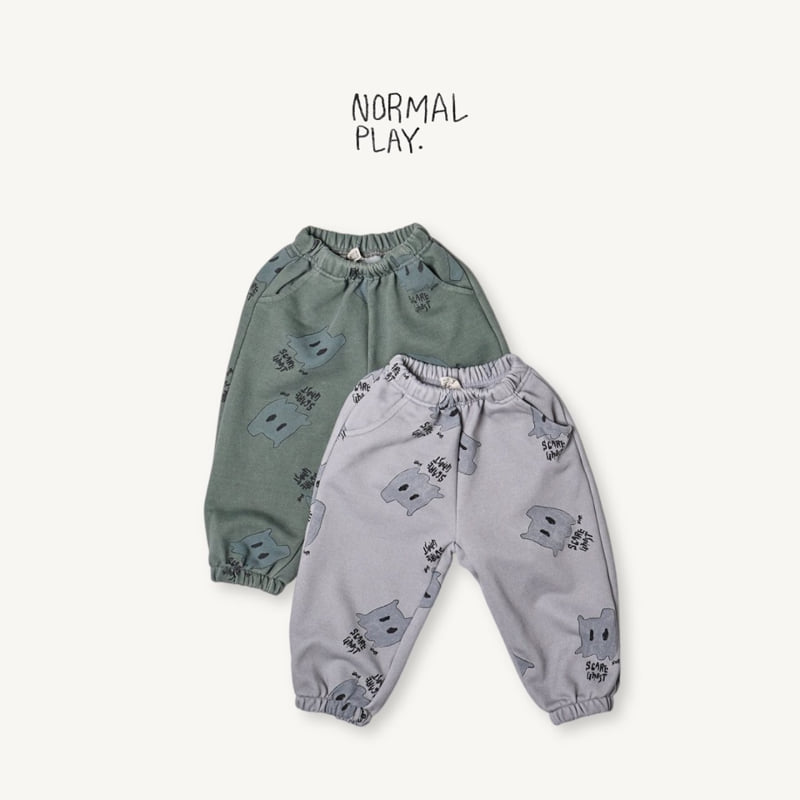 Normalplay - Korean Children Fashion - #toddlerclothing - Ghost All-Print Jogger Pants