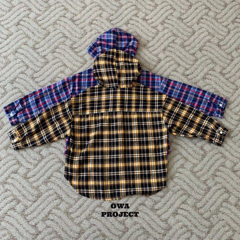 O Wa - Korean Children Fashion - #Kfashion4kids - Hooded Check Shirt - 3