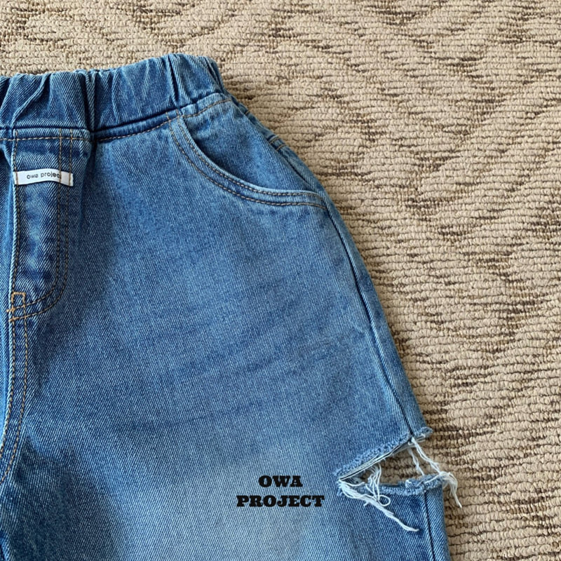O Wa - Korean Children Fashion - #Kfashion4kids - Ripped Denim Pants - 2
