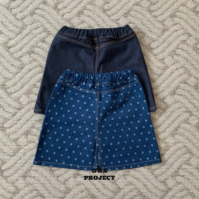 O Wa - Korean Children Fashion - #childofig - Middle Denim Skirt - 2