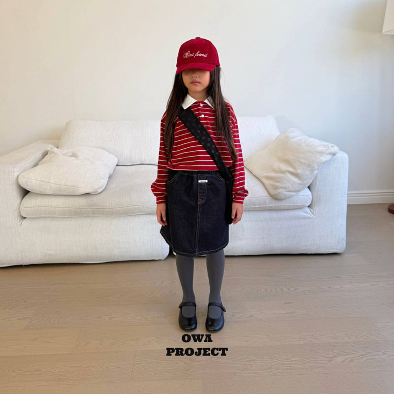 O Wa - Korean Children Fashion - #childofig - Middle Denim Skirt - 3