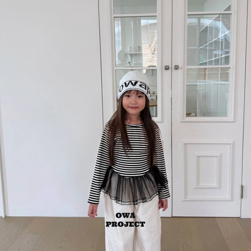 O Wa - Korean Children Fashion - #childofig - Stripe Tulle Tee - 8