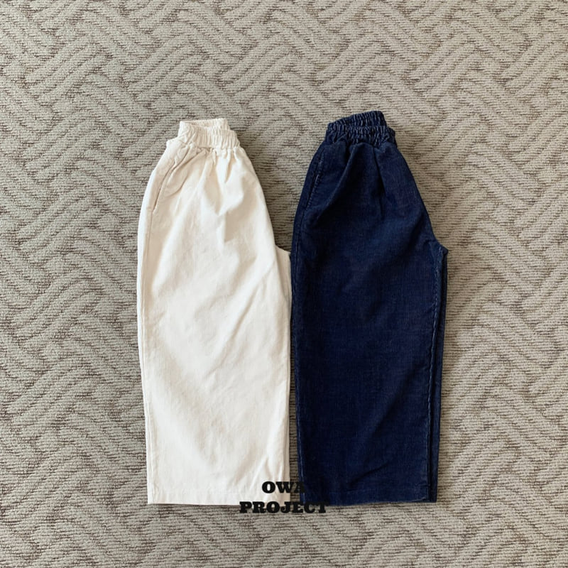 O Wa - Korean Children Fashion - #childofig - Blue Corduroy Pants - 3