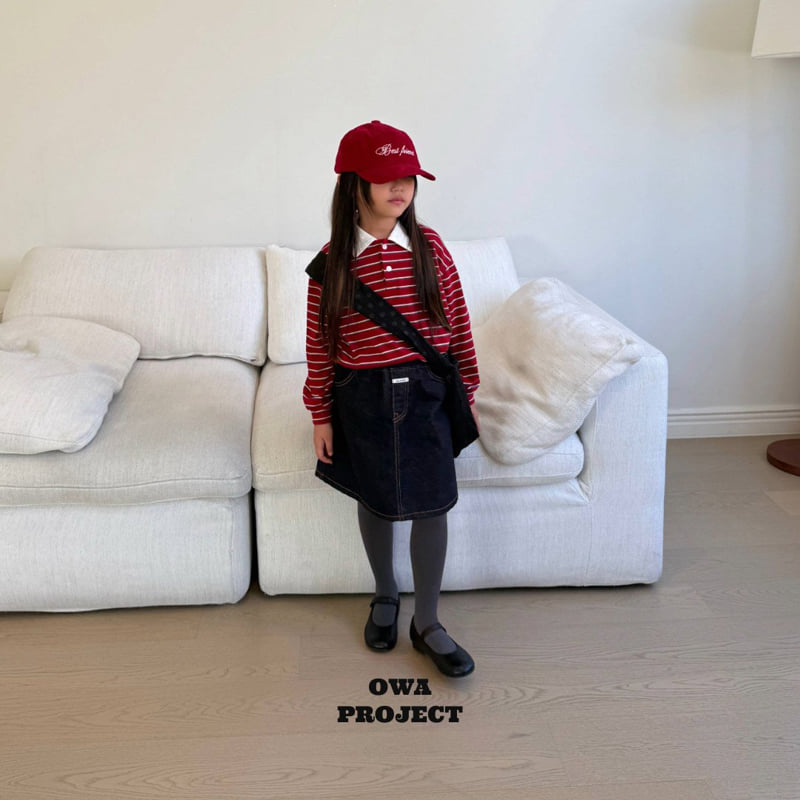 O Wa - Korean Children Fashion - #childofig - Middle Denim Skirt - 4