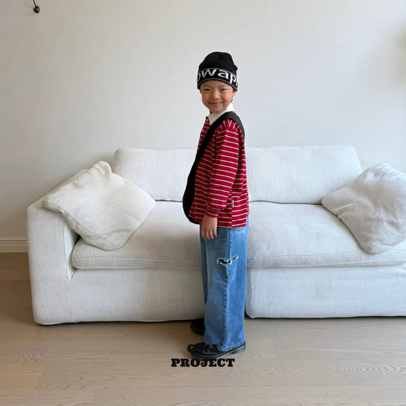 O Wa - Korean Children Fashion - #designkidswear - Ripped Denim Pants - 10
