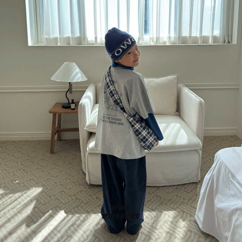 O Wa - Korean Children Fashion - #designkidswear - Blue Corduroy Pants - 5
