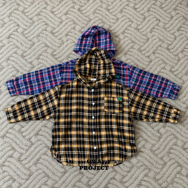 O Wa - Korean Children Fashion - #kidsstore - Hooded Check Shirt