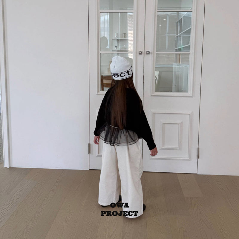 O Wa - Korean Children Fashion - #stylishchildhood - Stripe Tulle Tee - 7