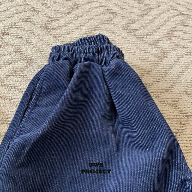 O Wa - Korean Children Fashion - #stylishchildhood - Blue Corduroy Pants - 2