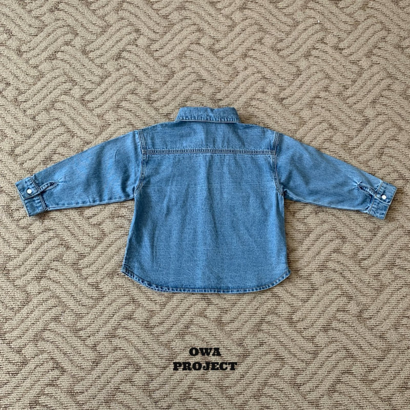 O Wa - Korean Children Fashion - #todddlerfashion - Pocket Denim Shirt - 3