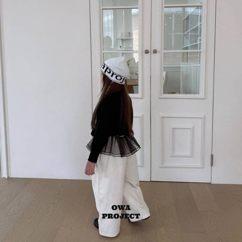 O Wa - Korean Children Fashion - #toddlerclothing - Stripe Tulle Tee - 6