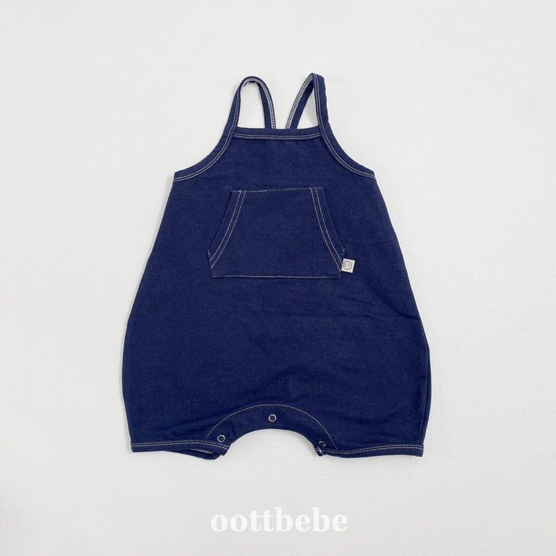 Oott Bebe - Korean Baby Fashion - #babyfashion - Indigo Span Suit - 3