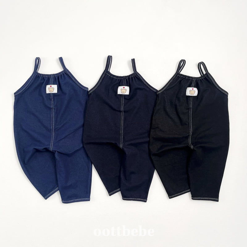 Oott Bebe - Korean Baby Fashion - #babyfever - Indigo Span Overalls - 2