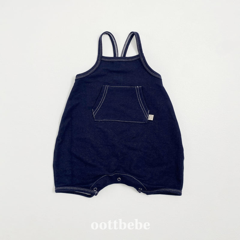 Oott Bebe - Korean Baby Fashion - #babygirlfashion - Indigo Span Suit - 5
