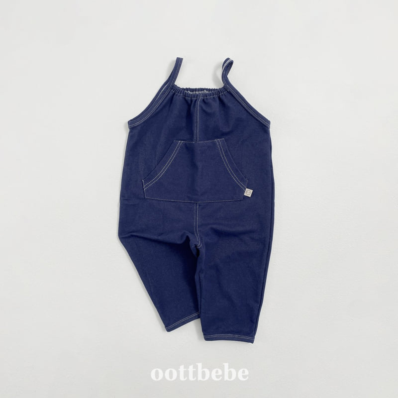 Oott Bebe - Korean Baby Fashion - #babygirlfashion - Indigo Span Overalls - 3
