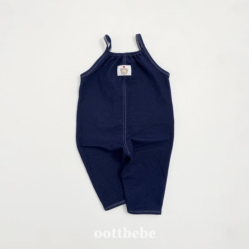 Oott Bebe - Korean Baby Fashion - #babygirlfashion - Indigo Span Overalls - 4