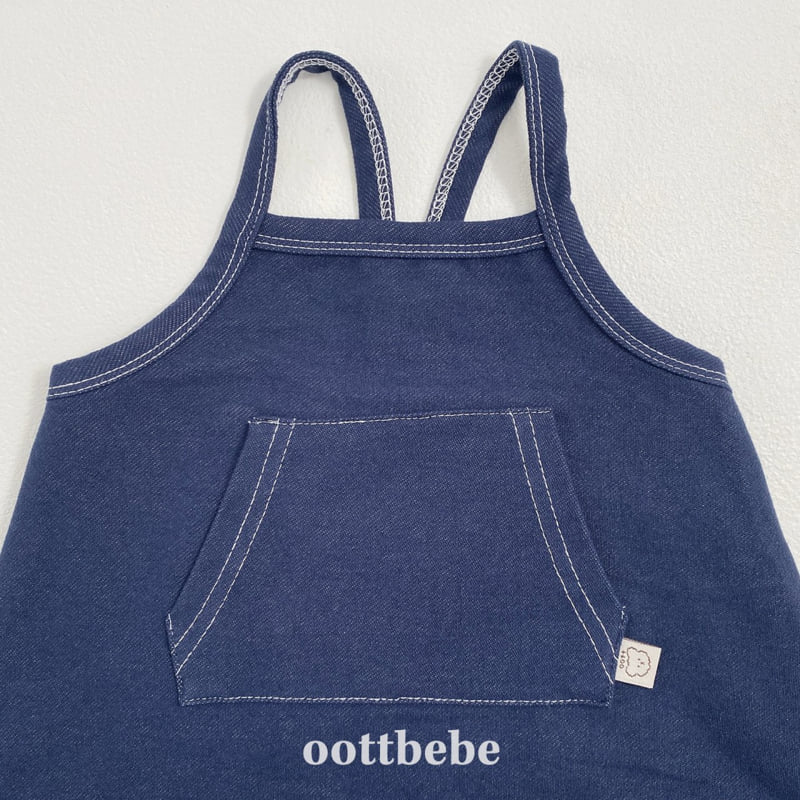 Oott Bebe - Korean Baby Fashion - #babyoninstagram - Indigo Span Suit - 7