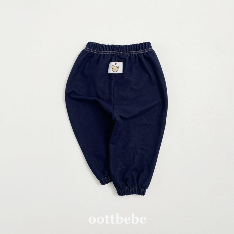 Oott Bebe - Korean Baby Fashion - #babyoninstagram - Indigo Span Pintuck Pants - 6