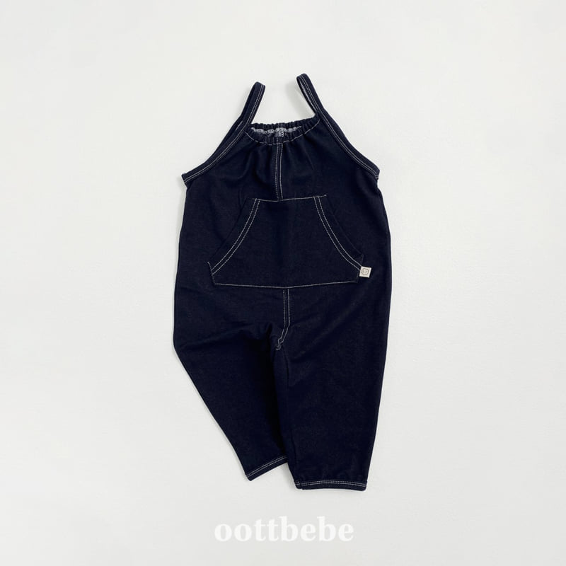 Oott Bebe - Korean Baby Fashion - #babyoninstagram - Indigo Span Overalls - 5
