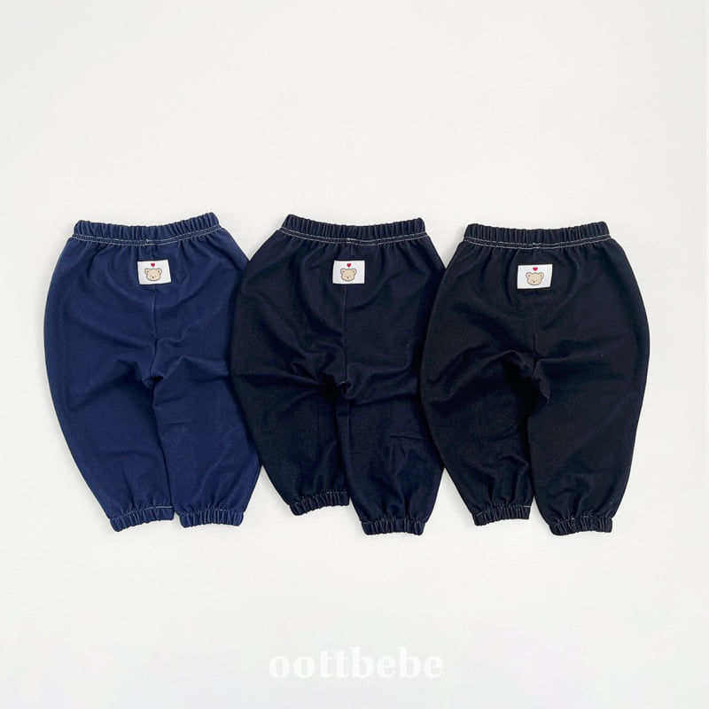 Oott Bebe - Korean Baby Fashion - #babyoutfit - Indigo Span Pintuck Pants - 9