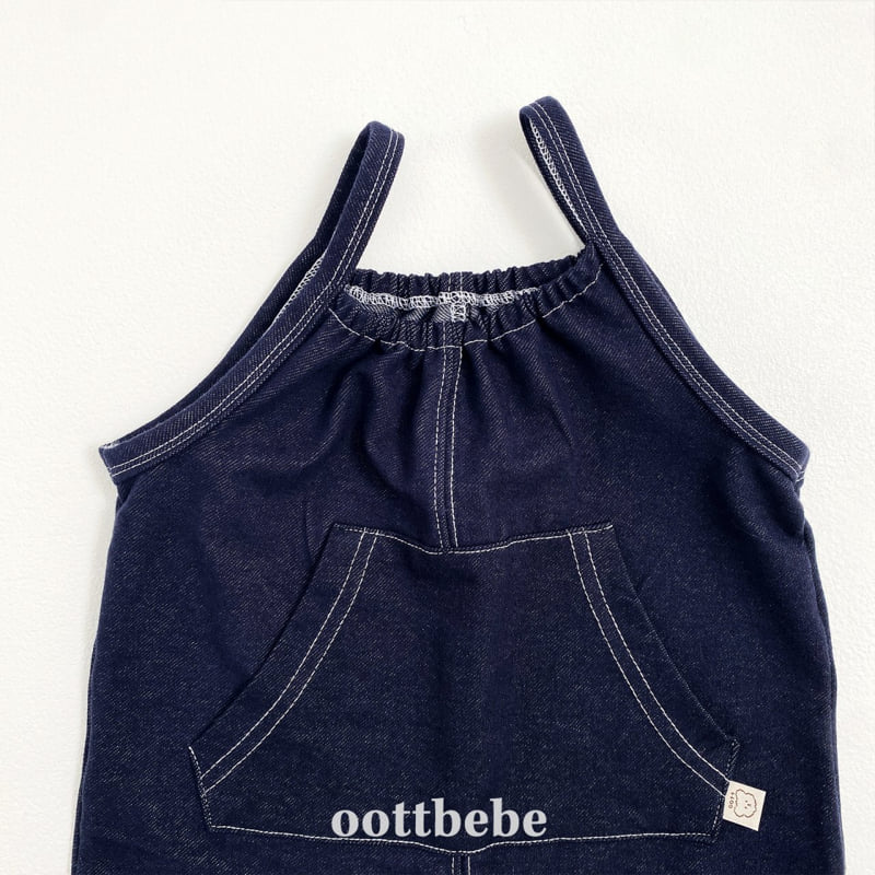 Oott Bebe - Korean Baby Fashion - #babyoutfit - Indigo Span Overalls - 8