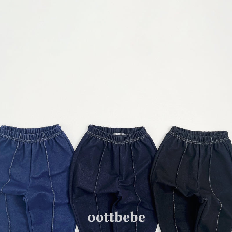 Oott Bebe - Korean Baby Fashion - #babywear - Indigo Span Pintuck Pants - 10