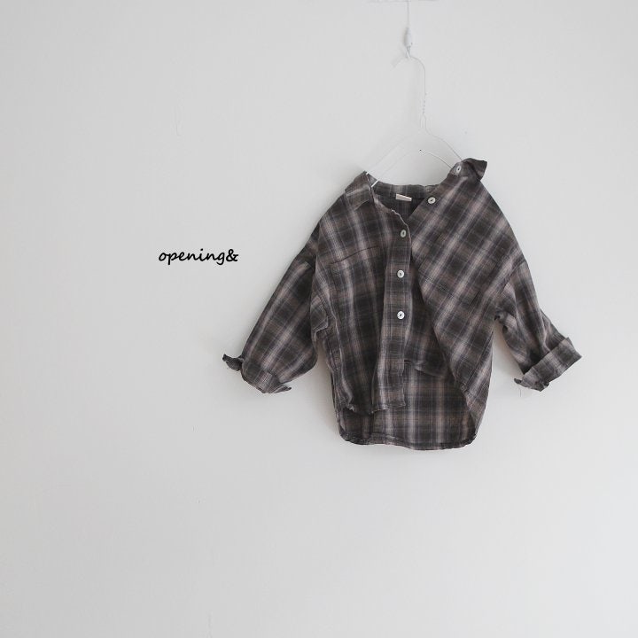 Opening & - Korean Baby Fashion - #babyboutique - Fontana Check Shirt