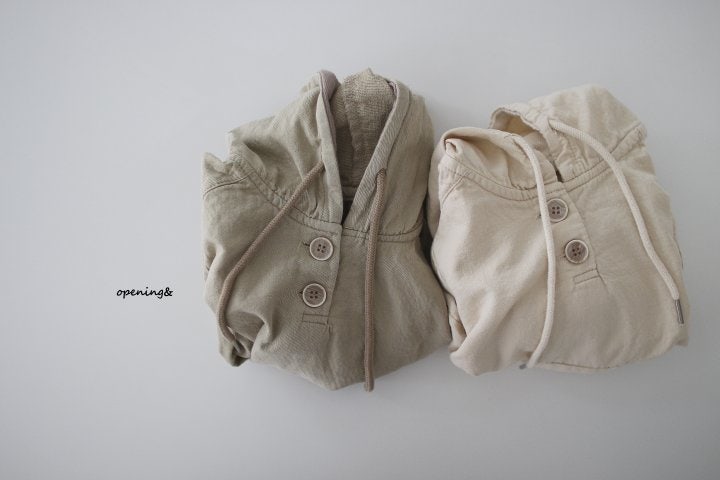 Opening & - Korean Baby Fashion - #babyboutiqueclothing - Cotton Anorak Hoodie - 3