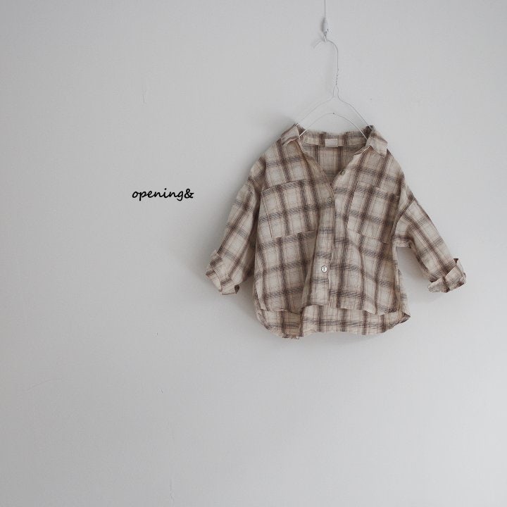 Opening & - Korean Baby Fashion - #babyboutiqueclothing - Fontana Check Shirt - 2