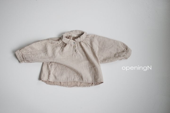 Opening & - Korean Baby Fashion - #babyfashion - Ever Check Blouse