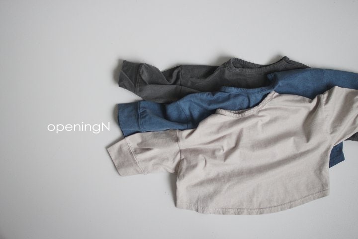 Opening & - Korean Baby Fashion - #babylifestyle - Pigment Long Tee - 4