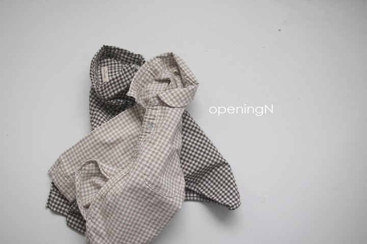 Opening & - Korean Baby Fashion - #babywear - Oz Check Shirt - 3