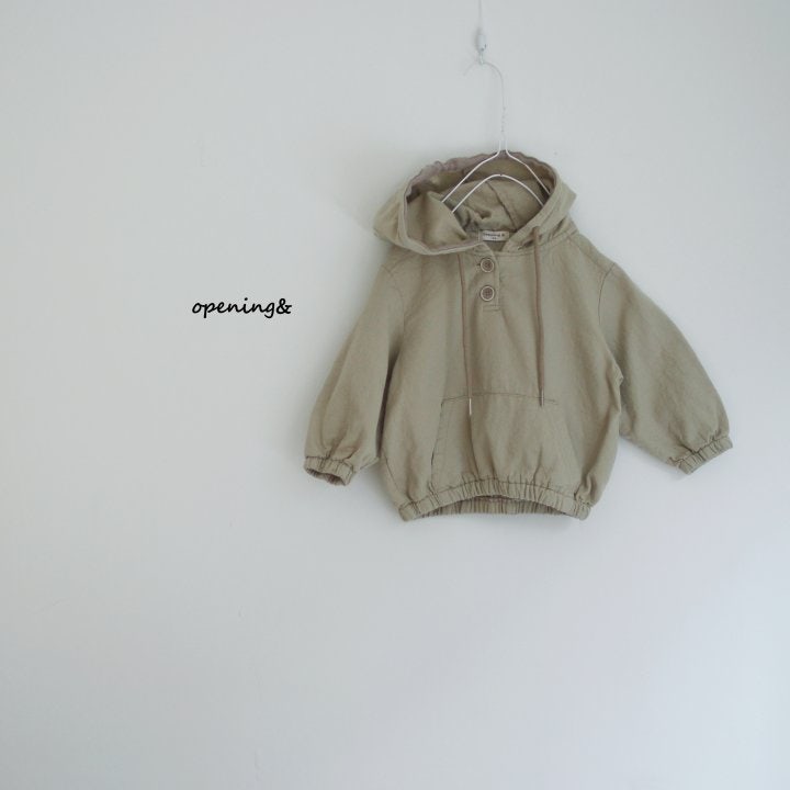Opening & - Korean Baby Fashion - #smilingbaby - Cotton Anorak Hoodie