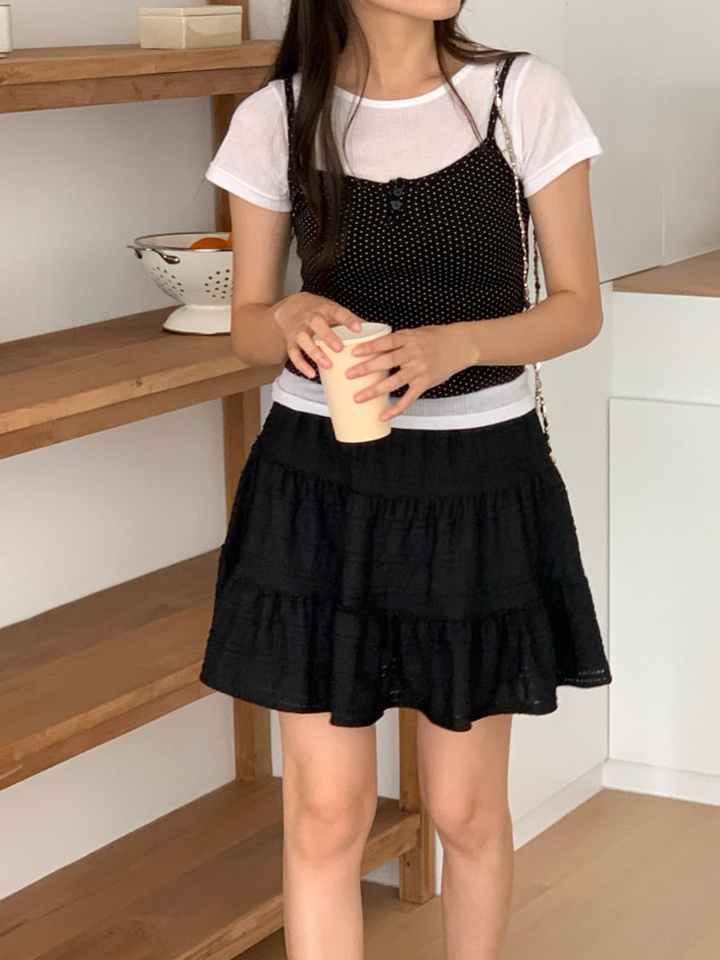 Osense - Korean Women Fashion - #momslook - Joy Tiered Skirt Shorts - 11