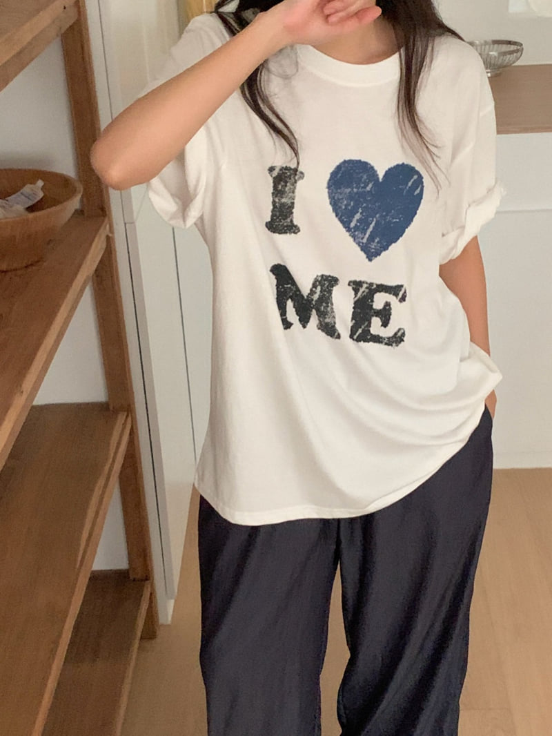 Osense - Korean Women Fashion - #momslook - I Love Me Tee - 10
