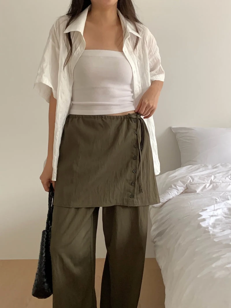 Osense - Korean Women Fashion - #romanticstyle - Pairing Wrap Skirt - 2